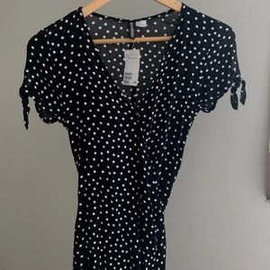 H&M polka dot wrap dress